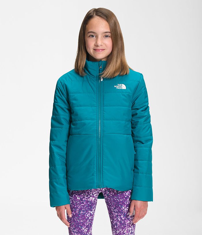 The North Face Jas Meisjes Reversible Mossbud Swirl ETRX62103 - Blauw